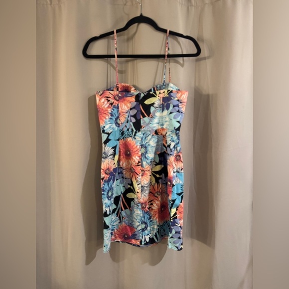 Candies Floral Spaghetti Strap Dress - Picture 2 of 6